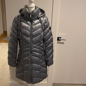 Sam Edelman Silver Puffer Jacket
